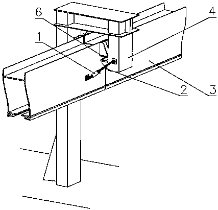 Anti-fall beam buffer device and method, anti-fall beam buffer system in aerial track