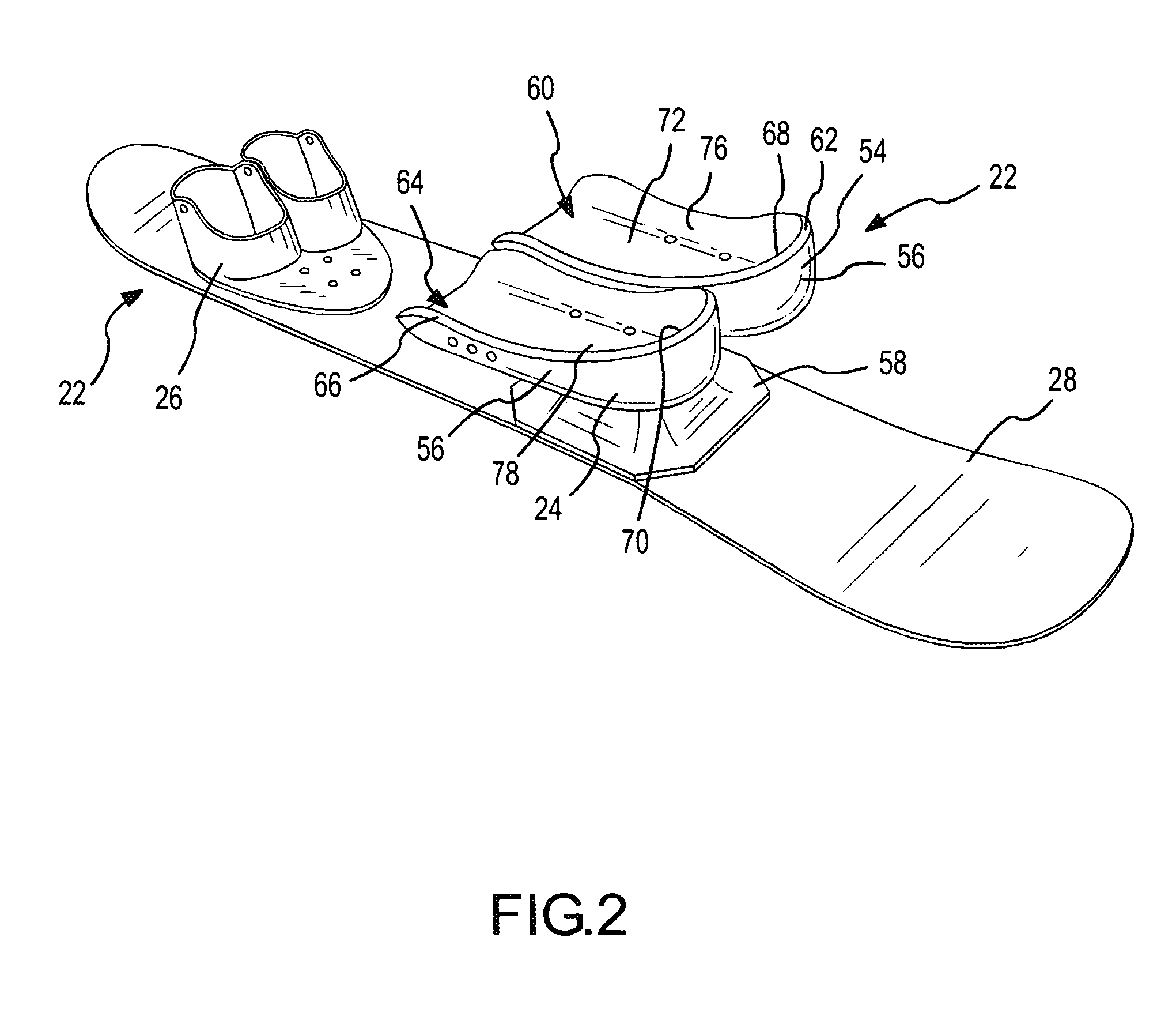 Kneeboard device and method of attaching a person to a snowboard deck