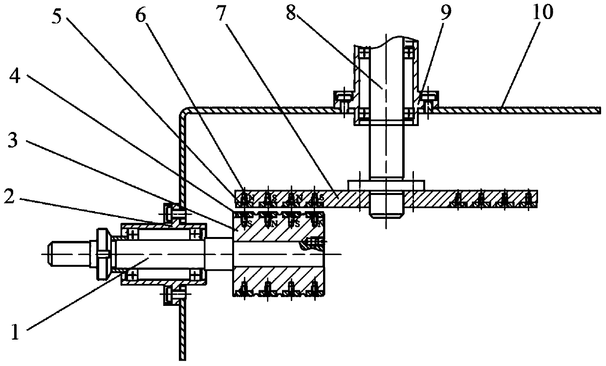 Permanent magnet plane gear mechanism