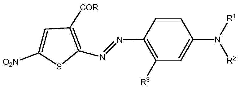 A red light blue azo disperse dye with high color intensity and preparation method thereof