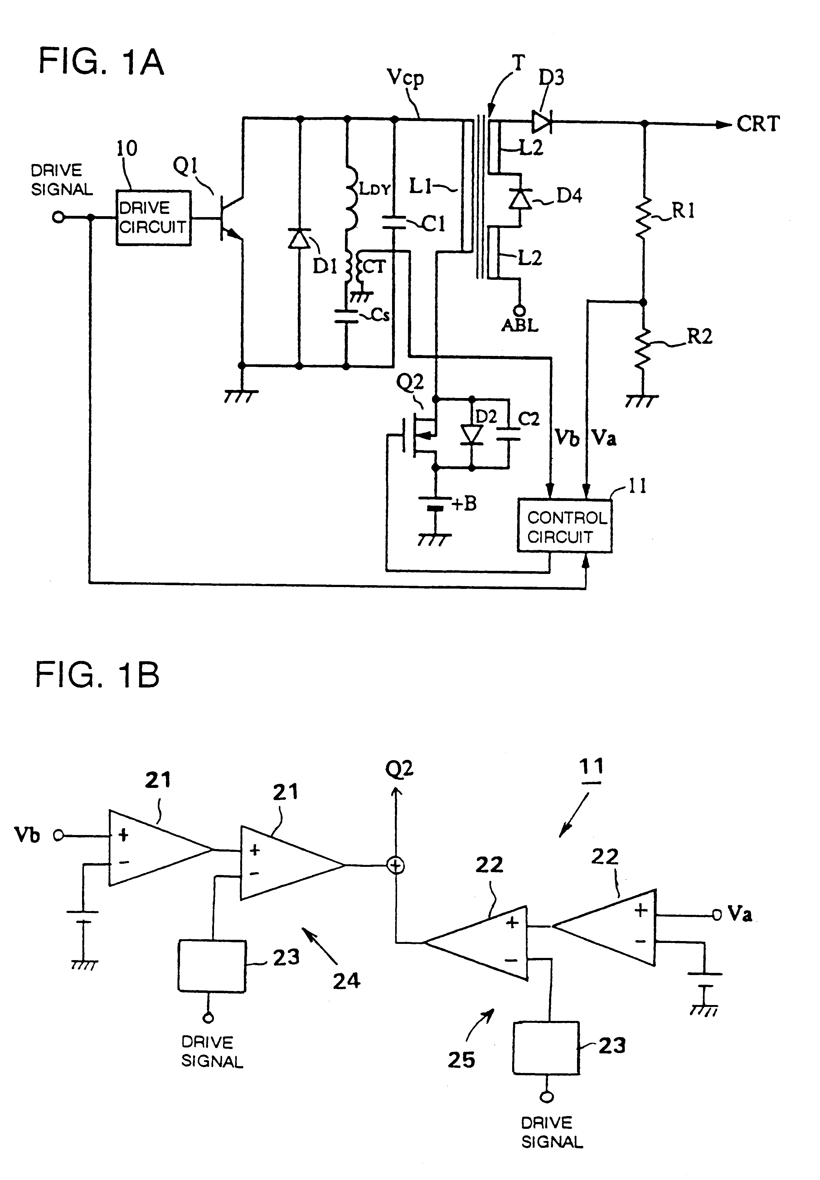 Deflection current/high voltage integration type power supply