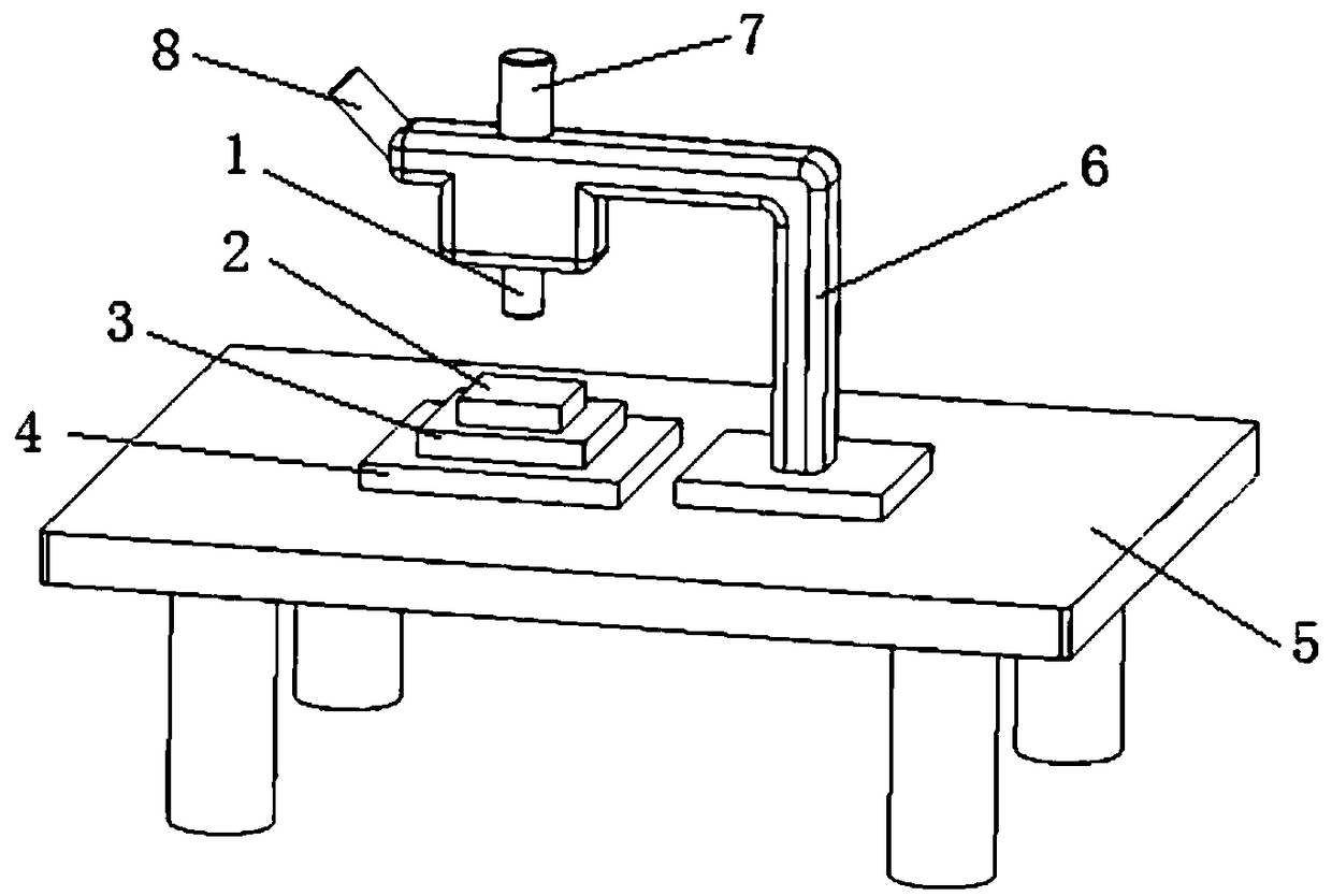 Visual detection device for macro-and-micro-motion platforms and method