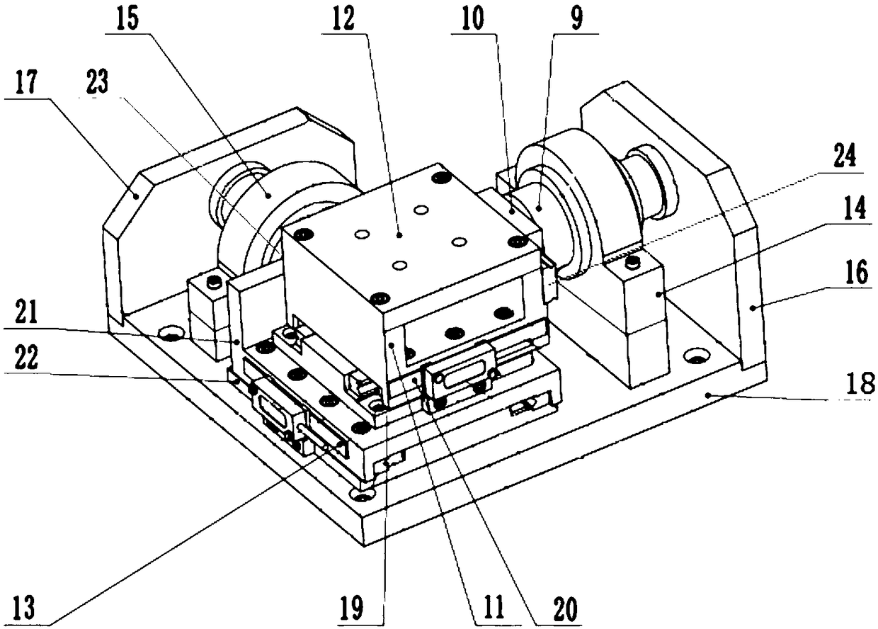 Visual detection device for macro-and-micro-motion platforms and method