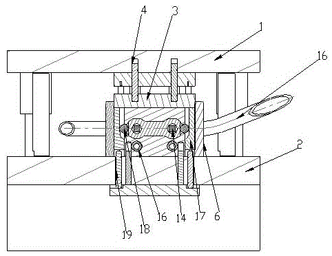 A horizontal punching tool for pipe fittings