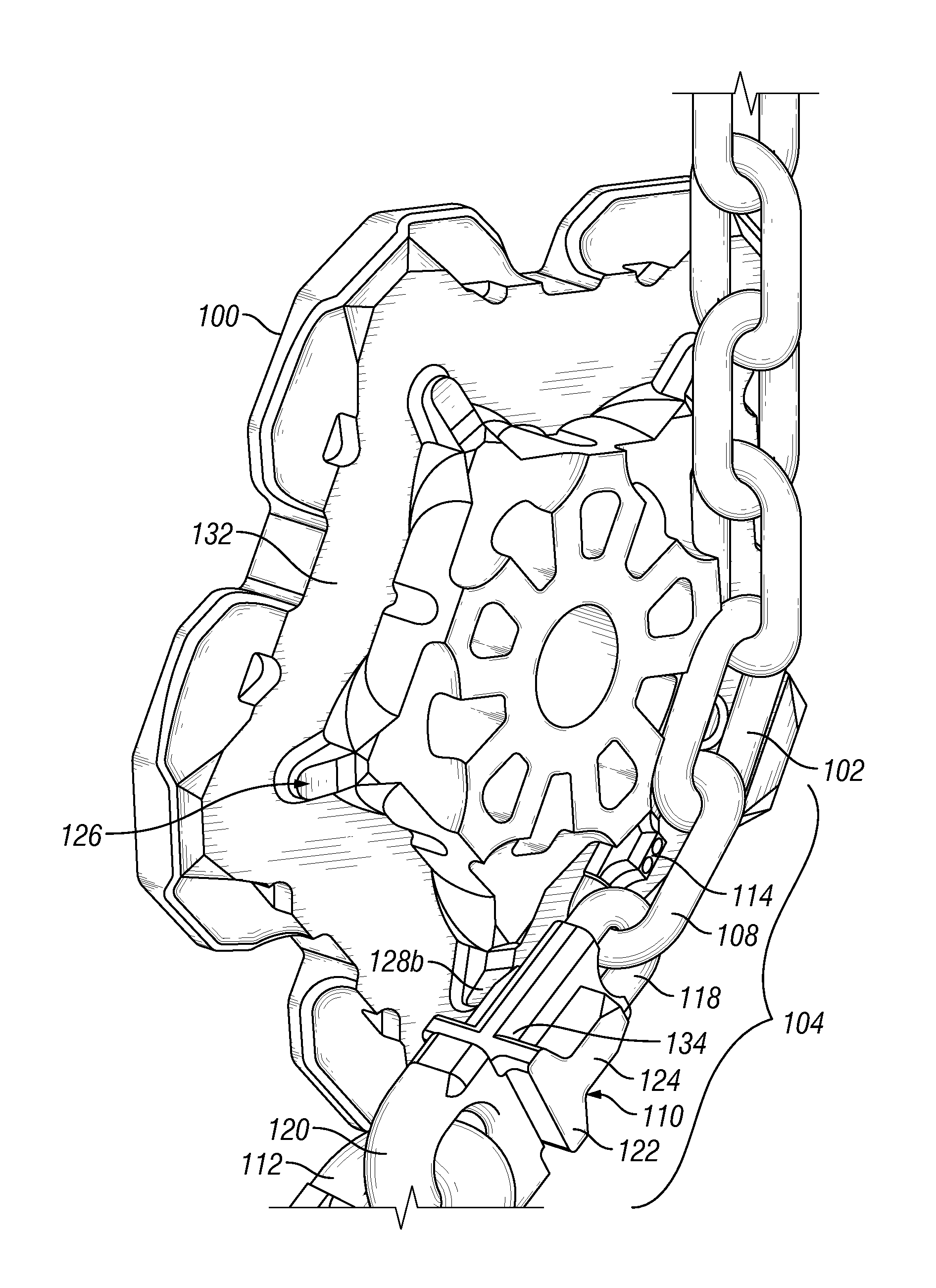 Mooring chain connecting link