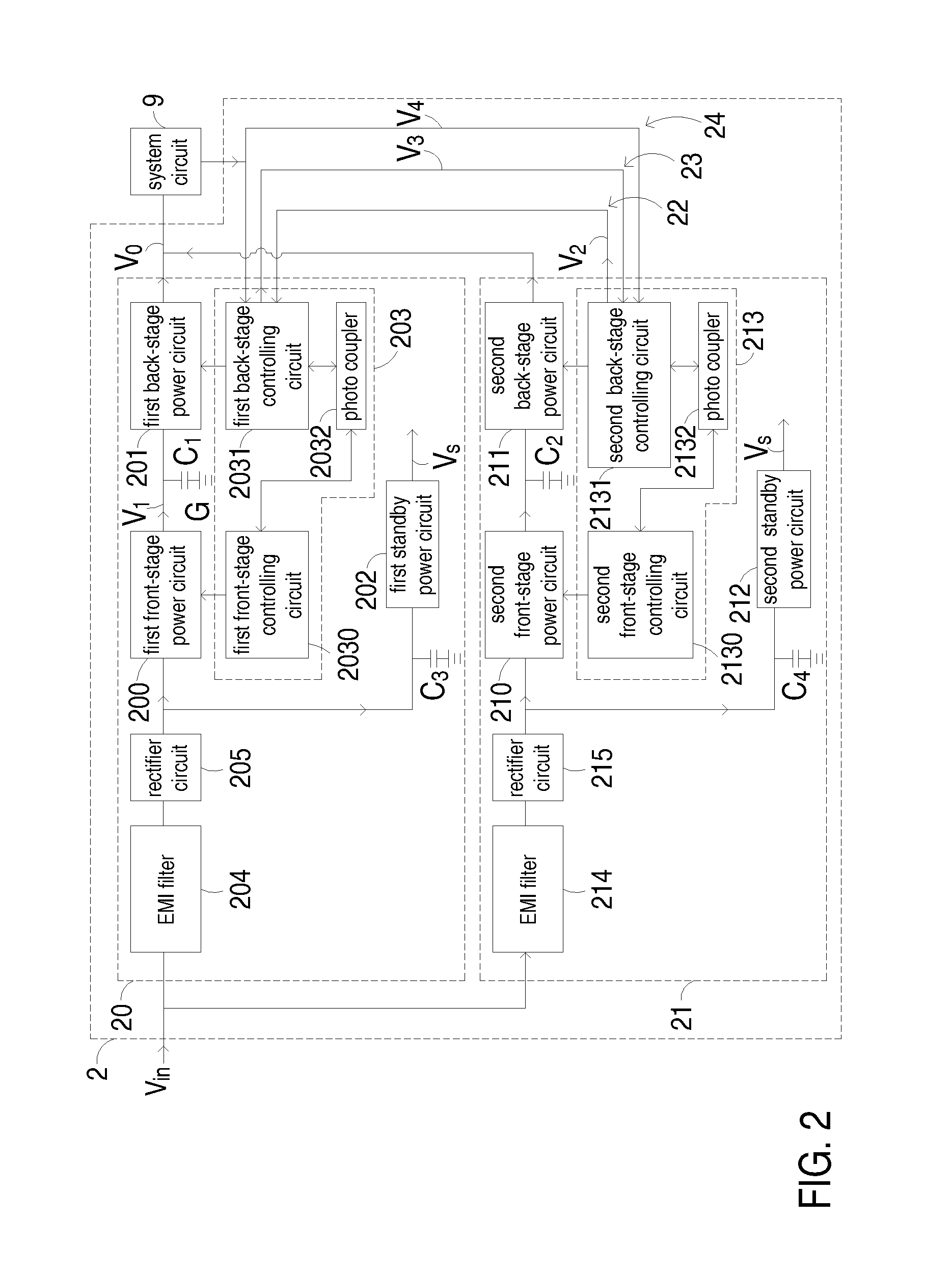 Power supply apparatus and power supply system with plural power supply apparatuses