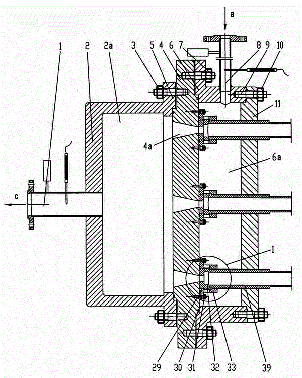 Multi-tube bundling type vortex tube cold and hot separator device