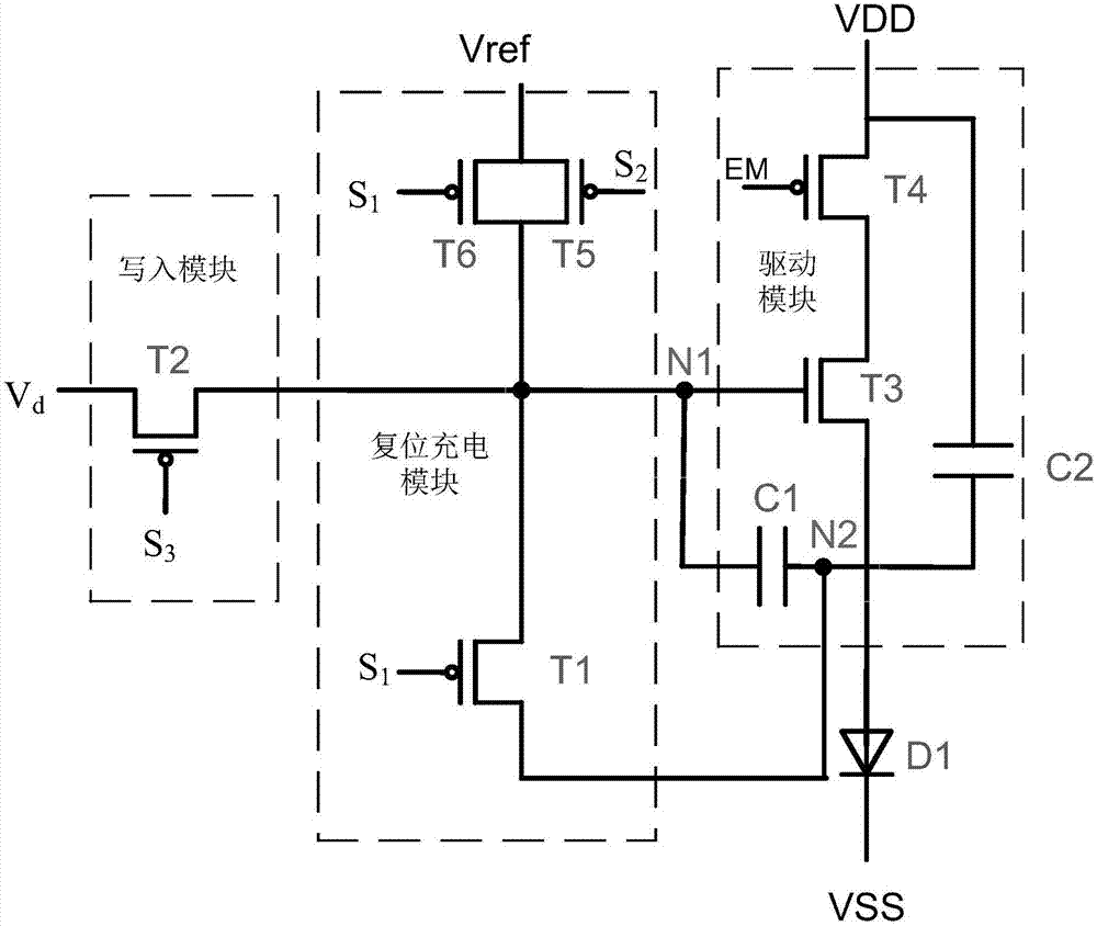 Display device, pixel circuit and pixel circuit control method
