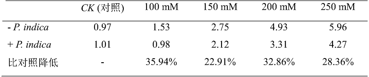 A method for improving salt damage resistance of Medicago truncatula