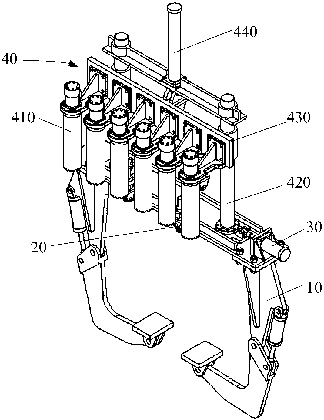 Environmental-friendly efficient fully-hydraulic static cutting device and method for concrete temporary supporting beams