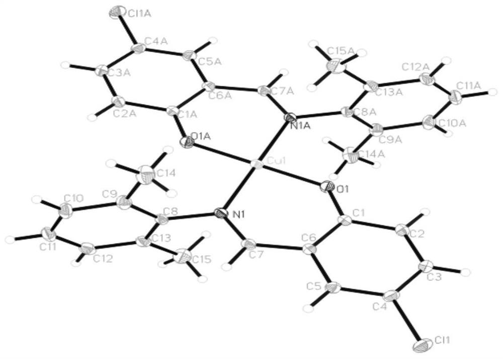 A kind of Schiff base copper complex and its preparation method and application