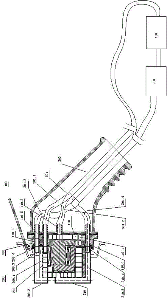 Overall cooling charging device for electrical vehicle