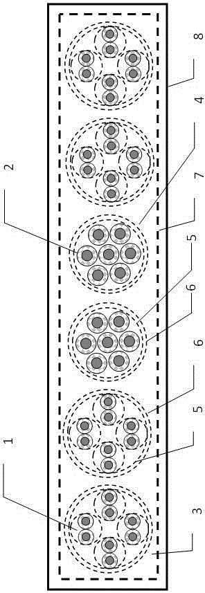 Rectangular watertight cable for underwater launching