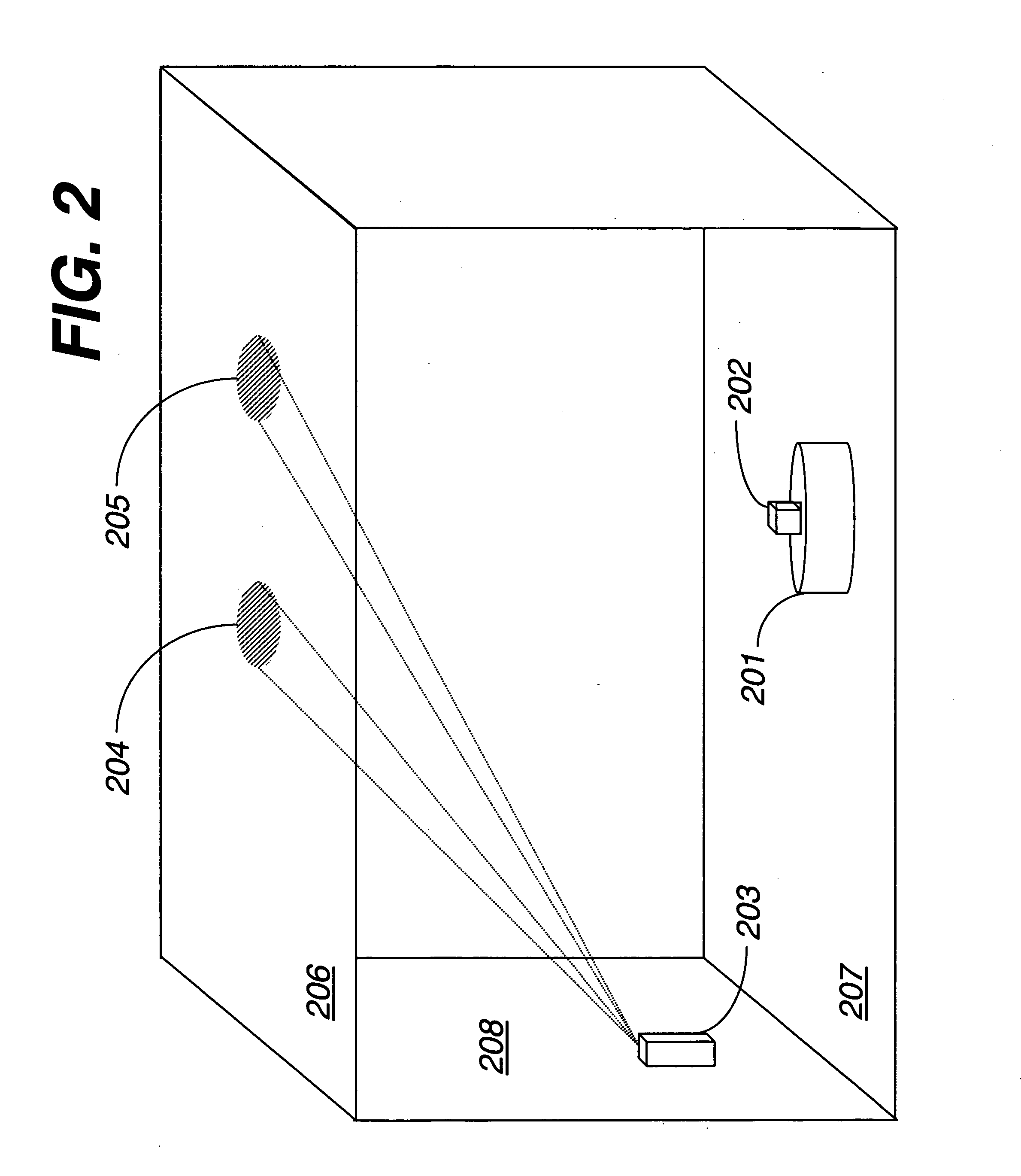 Sensing device and method for measuring position and orientation relative to multiple light sources