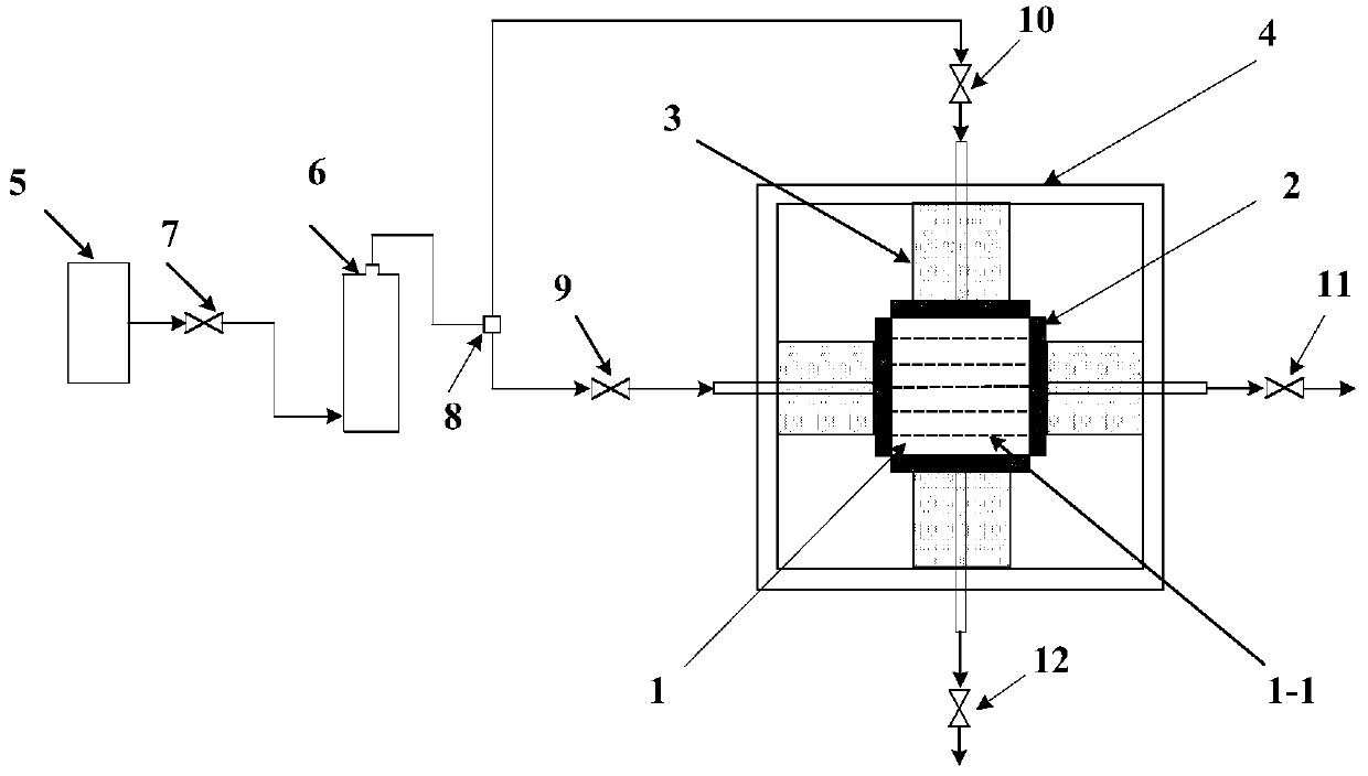 An experimental testing device and method for forced imbibition capacity of shale