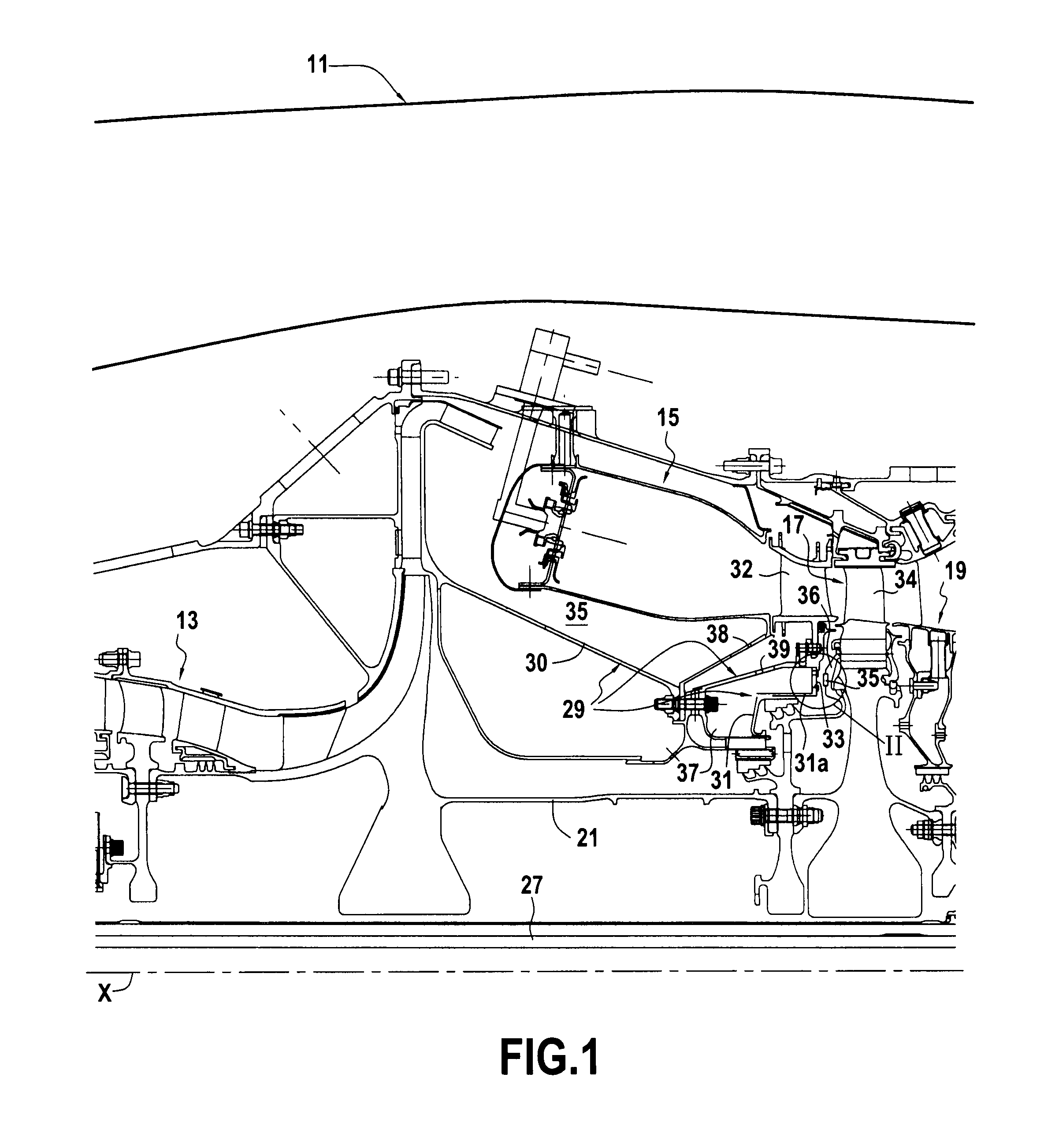 Turbojet including an automatically variable flow rate bleed circuit for cooling air