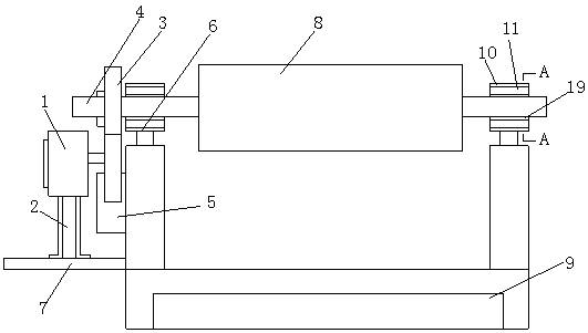 Mechanical tension adjusting device of printing machine