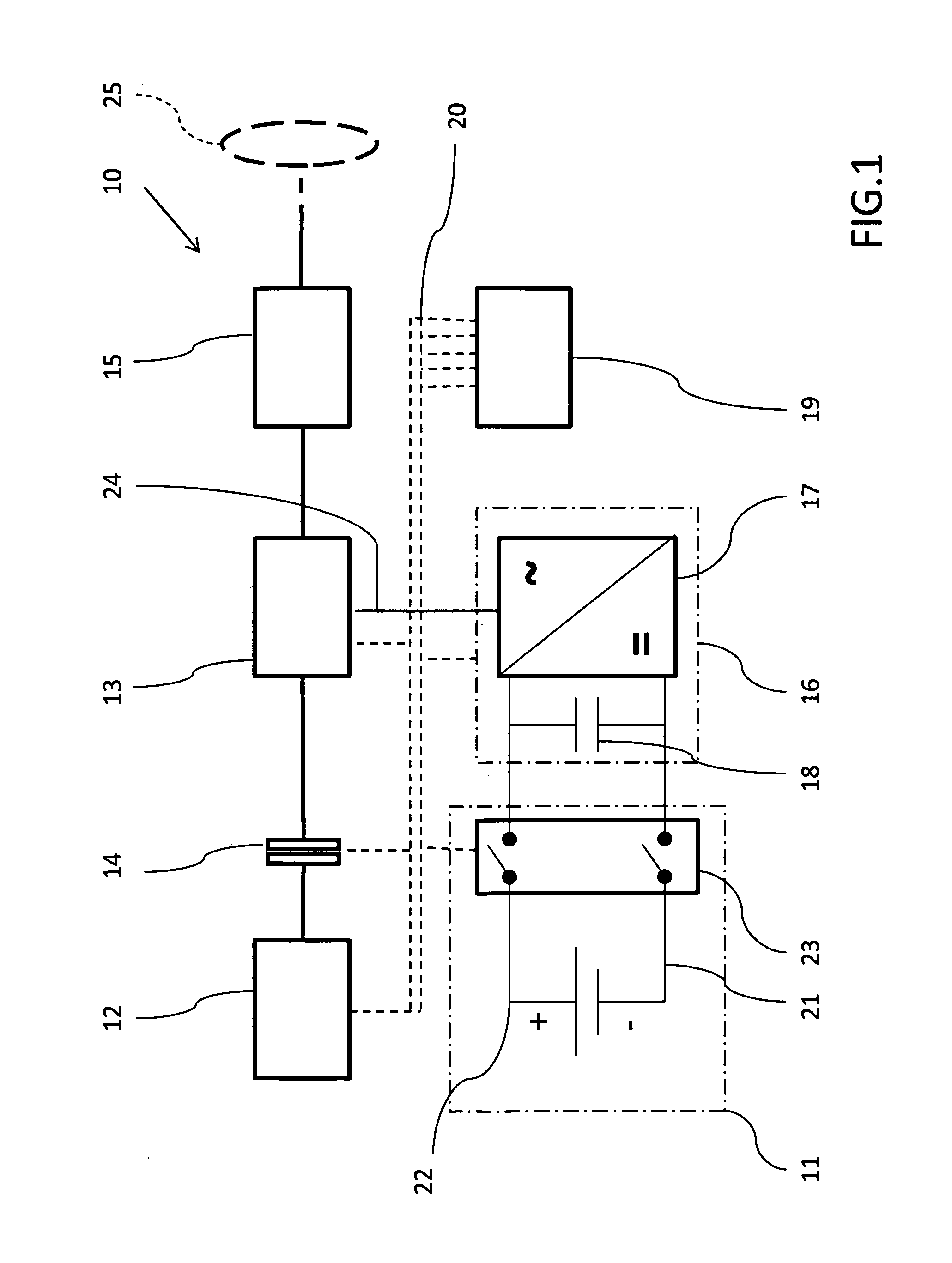 Method and arrangement in a hybrid vehicle