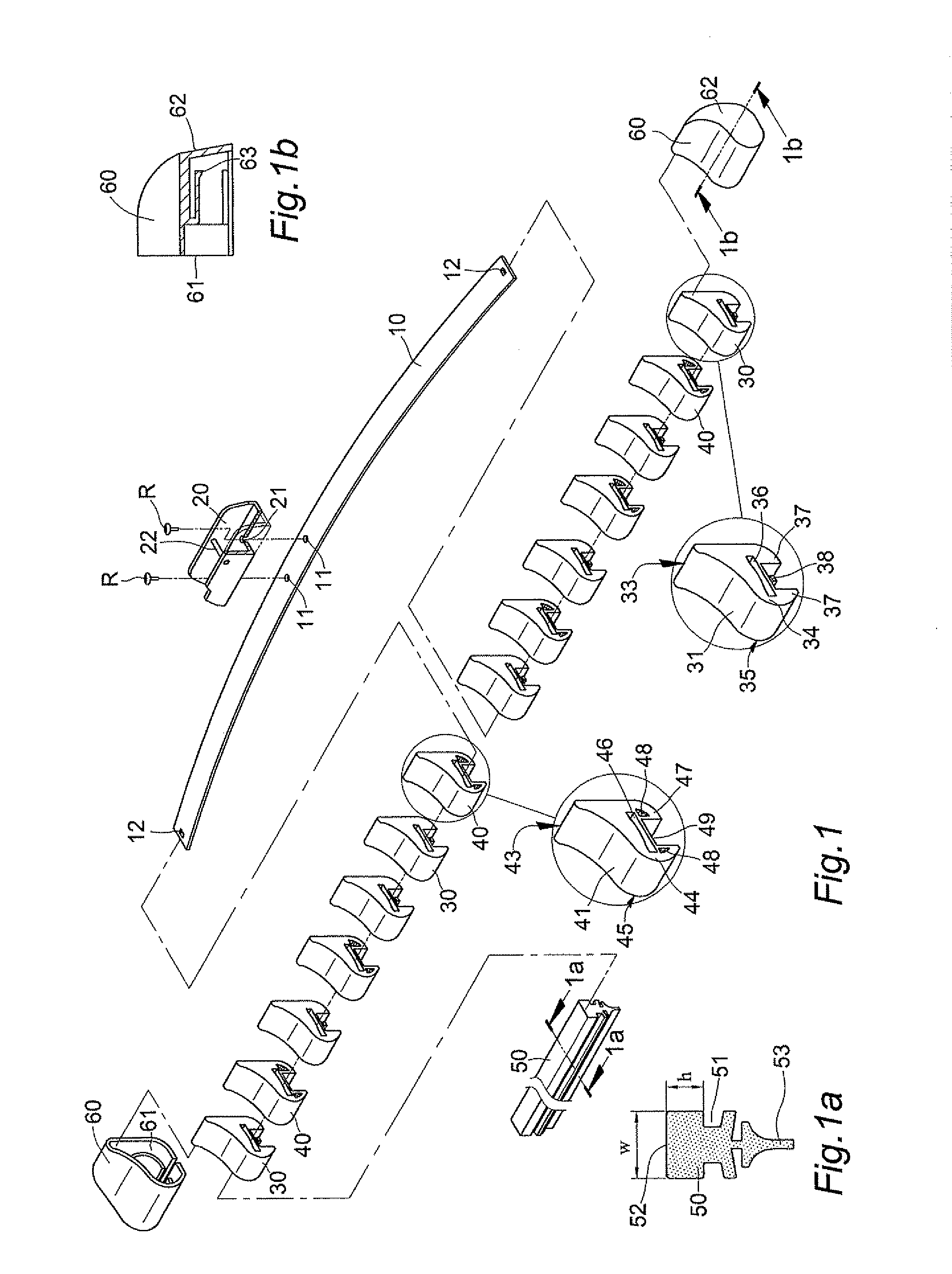 Structure for array combinational type of windshield wiper