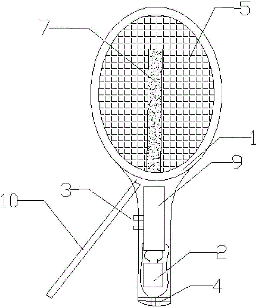 Electronic mosquito eradication racket