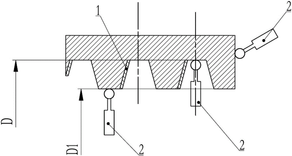 Tooth form geometrical parameter measurement method for online machining of large-diameter multi-thread ring gauge