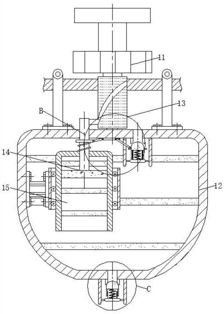 Flocculation and sedimentation device for sewage