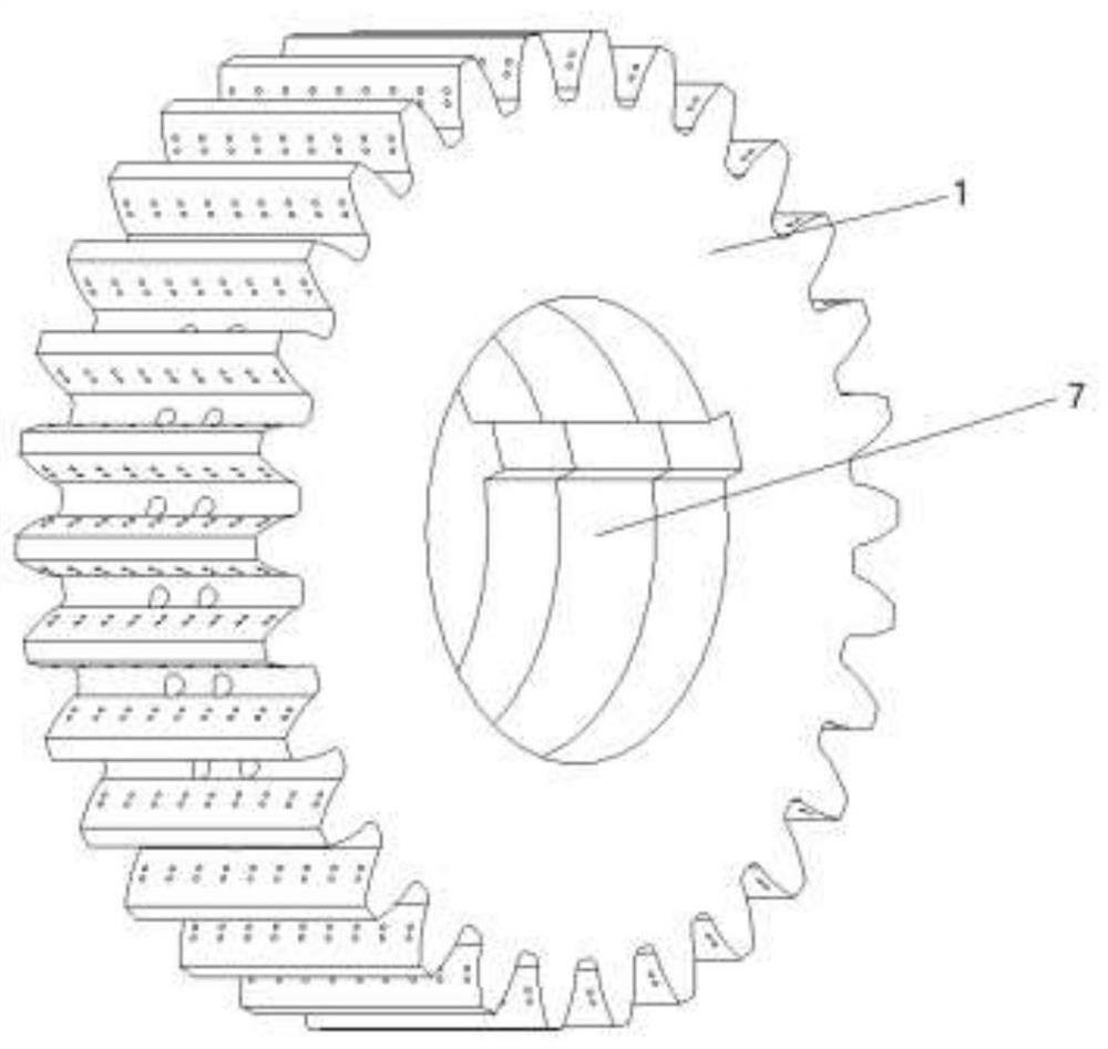 Self-lubricating gear with oil supply and return functions and sealing assembly
