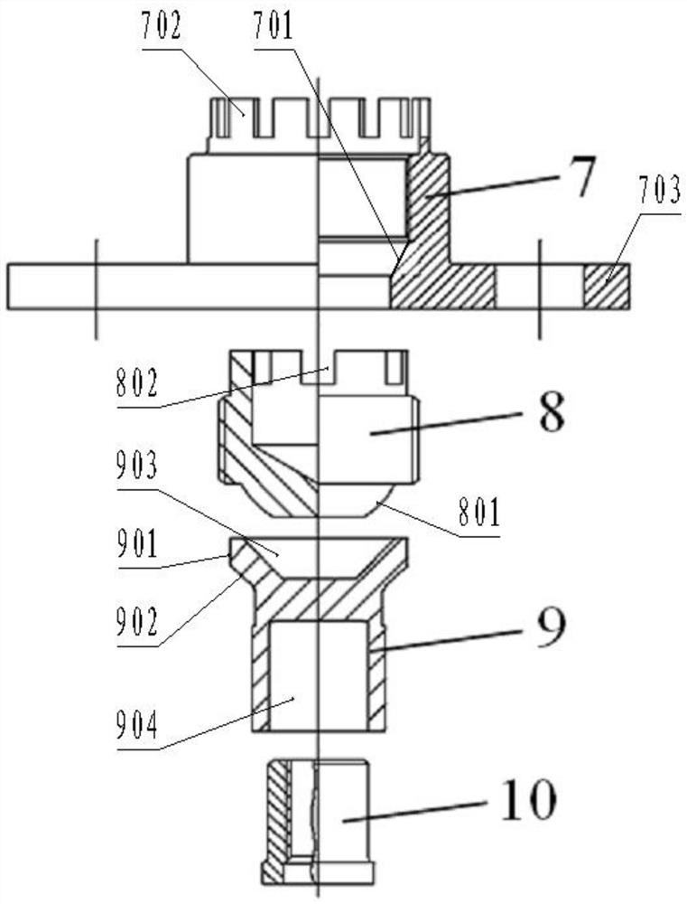 Fixing structure of stress application outer ring header pipe