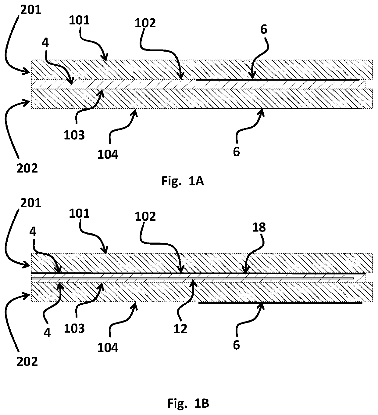 Invisible edge solid substrate compensation layer for automotive glazing