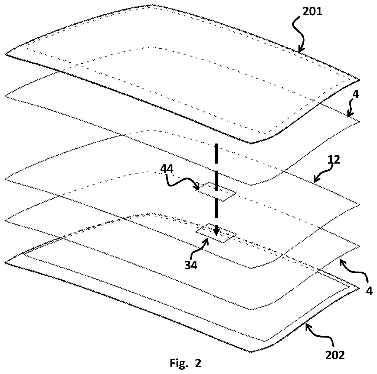 Invisible edge solid substrate compensation layer for automotive glazing