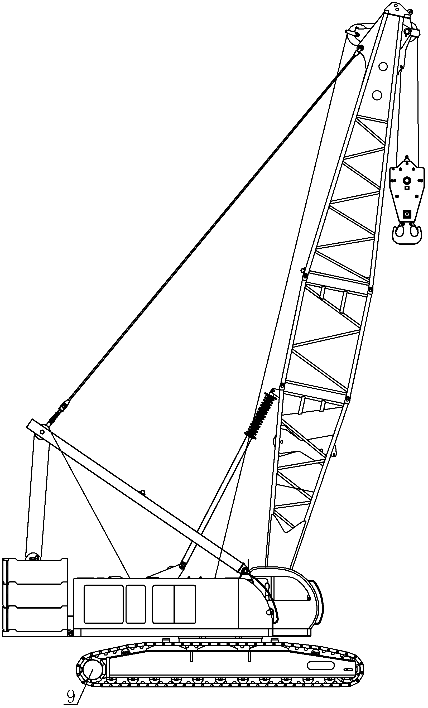 Electro-hydraulic system for crawler crane