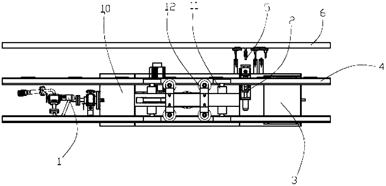 Tunnel aerial rail-determination-type moving fire extinguishing system