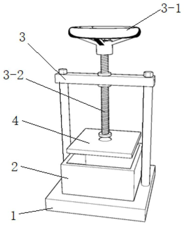 Composite rock mass conventional direct shear test sample manufacturing combined mold device and manufacturing method