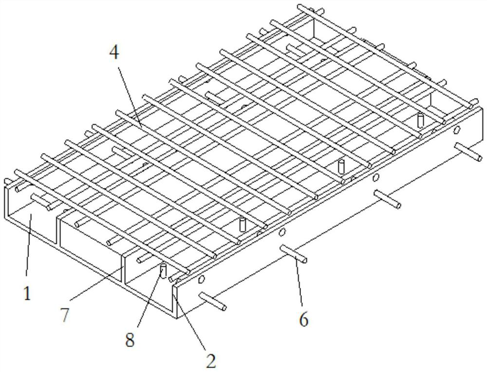 Partial prefabricated assembled steel and recycled concrete composite panel and its production and assembly method