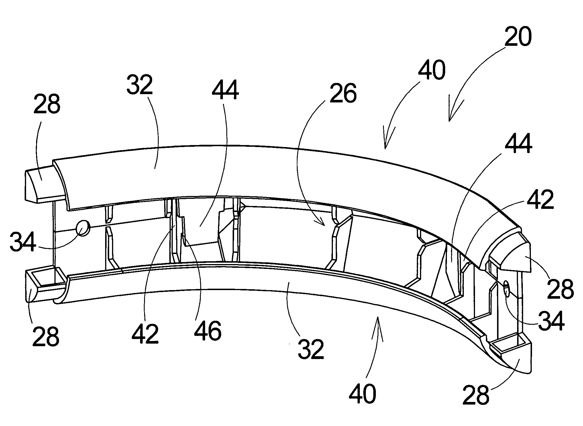 Interior corner mounting module for rope light system