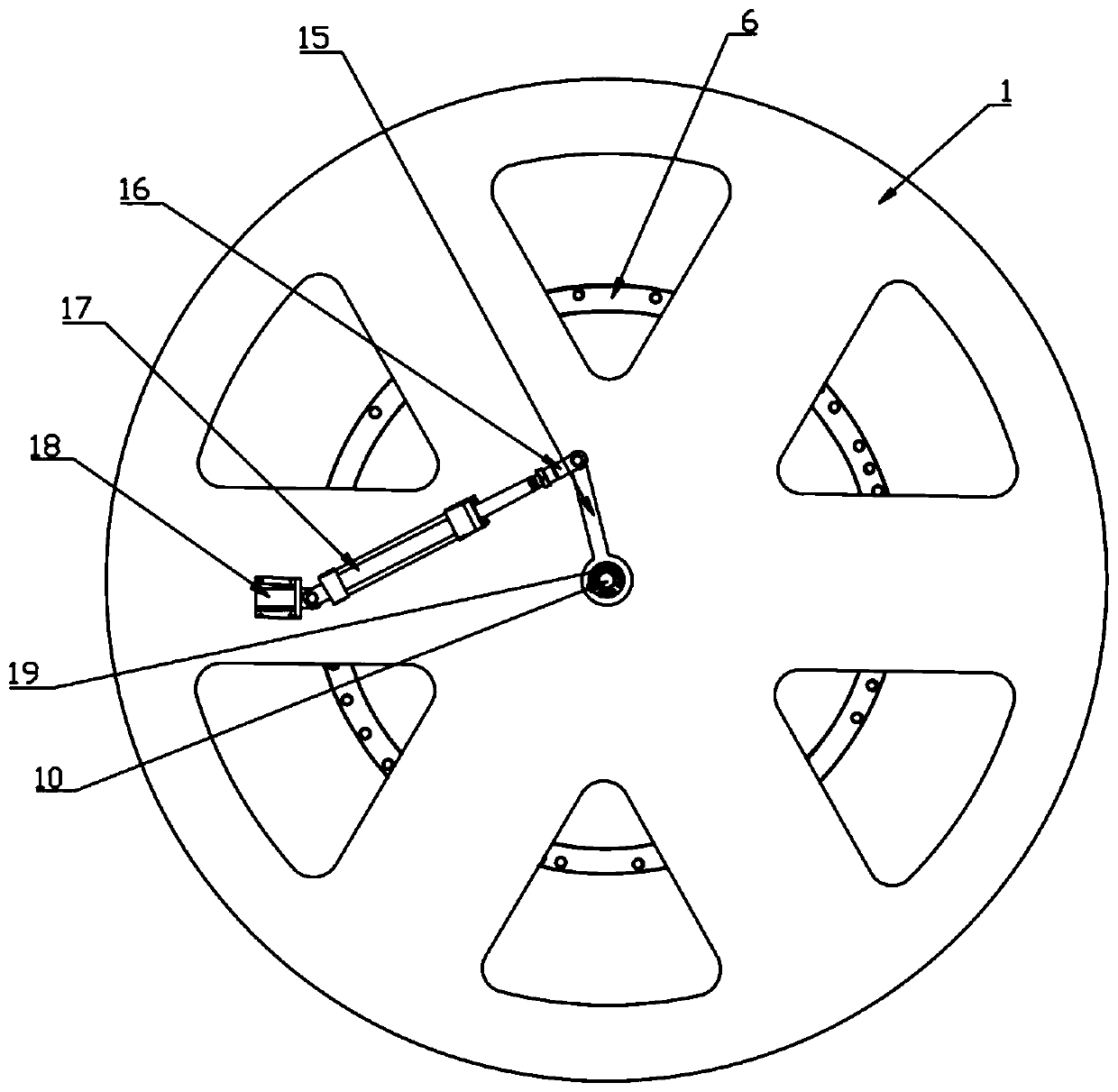 Automatic centering and clamping machining tool for rotary workpiece