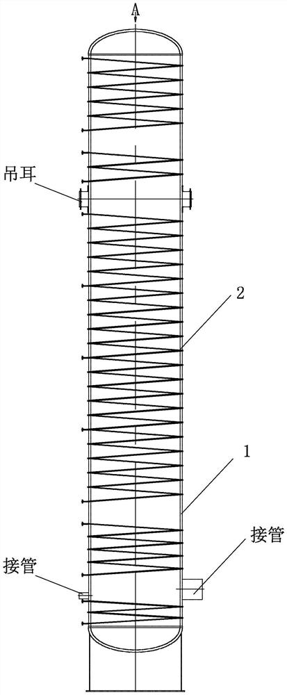 Forming and assembling method for arranging spiral heat tracing pipe on outer surface of thick-wall container barrel