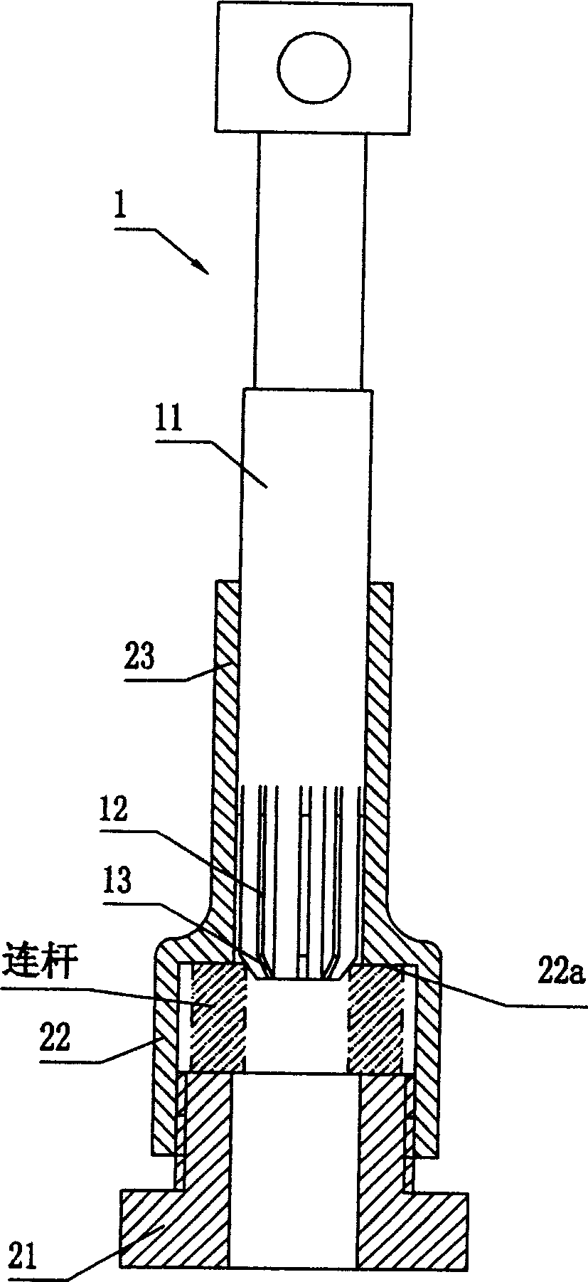 Dedicated clamp for reaming sheath of connecting rod of engine