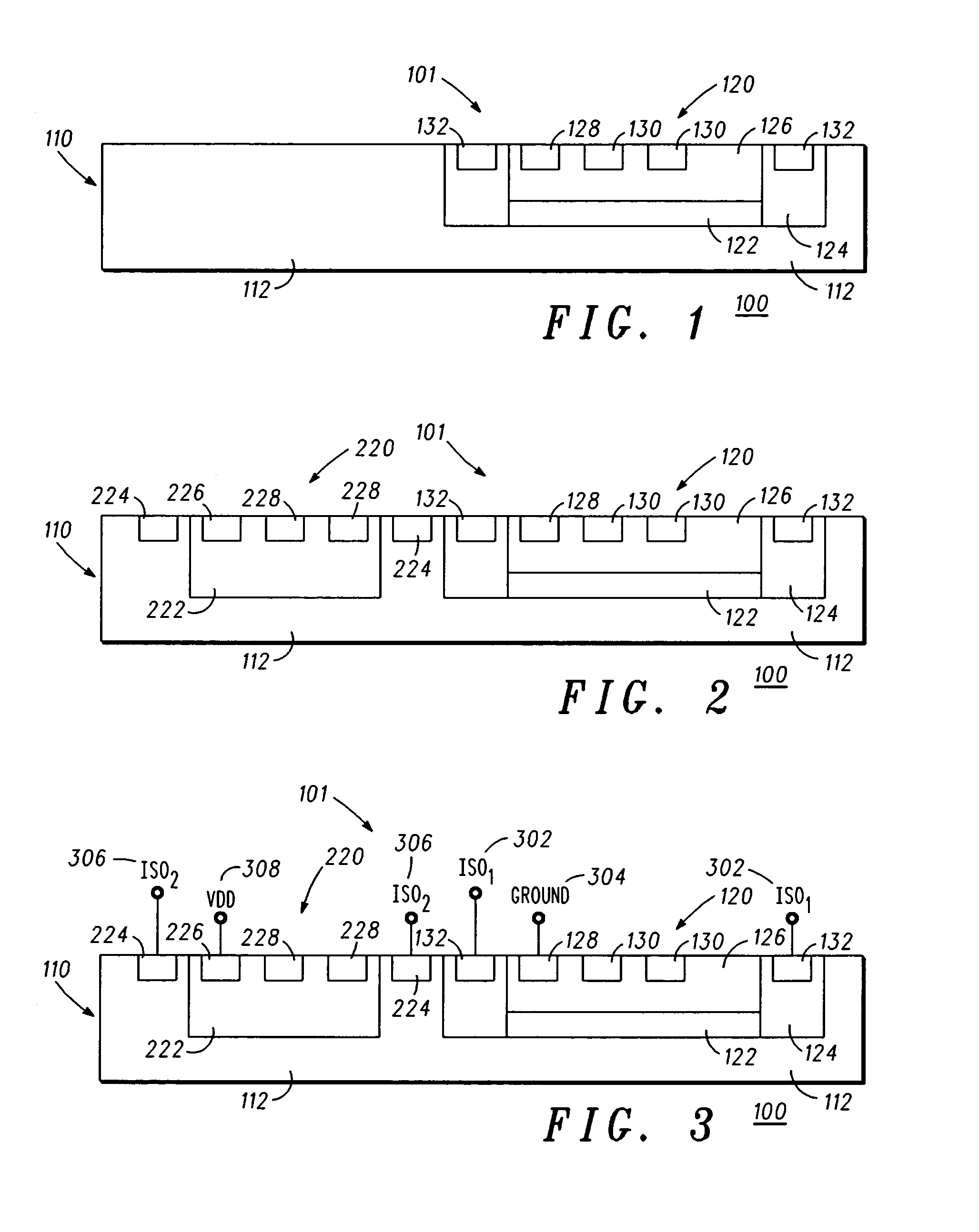 Integrated circuit with improved signal noise isolation and method for improving signal noise isolation