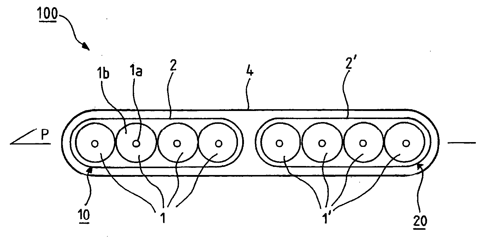 Method of manufacturing an optical fiber ribbon, and an optical fiber ribbon