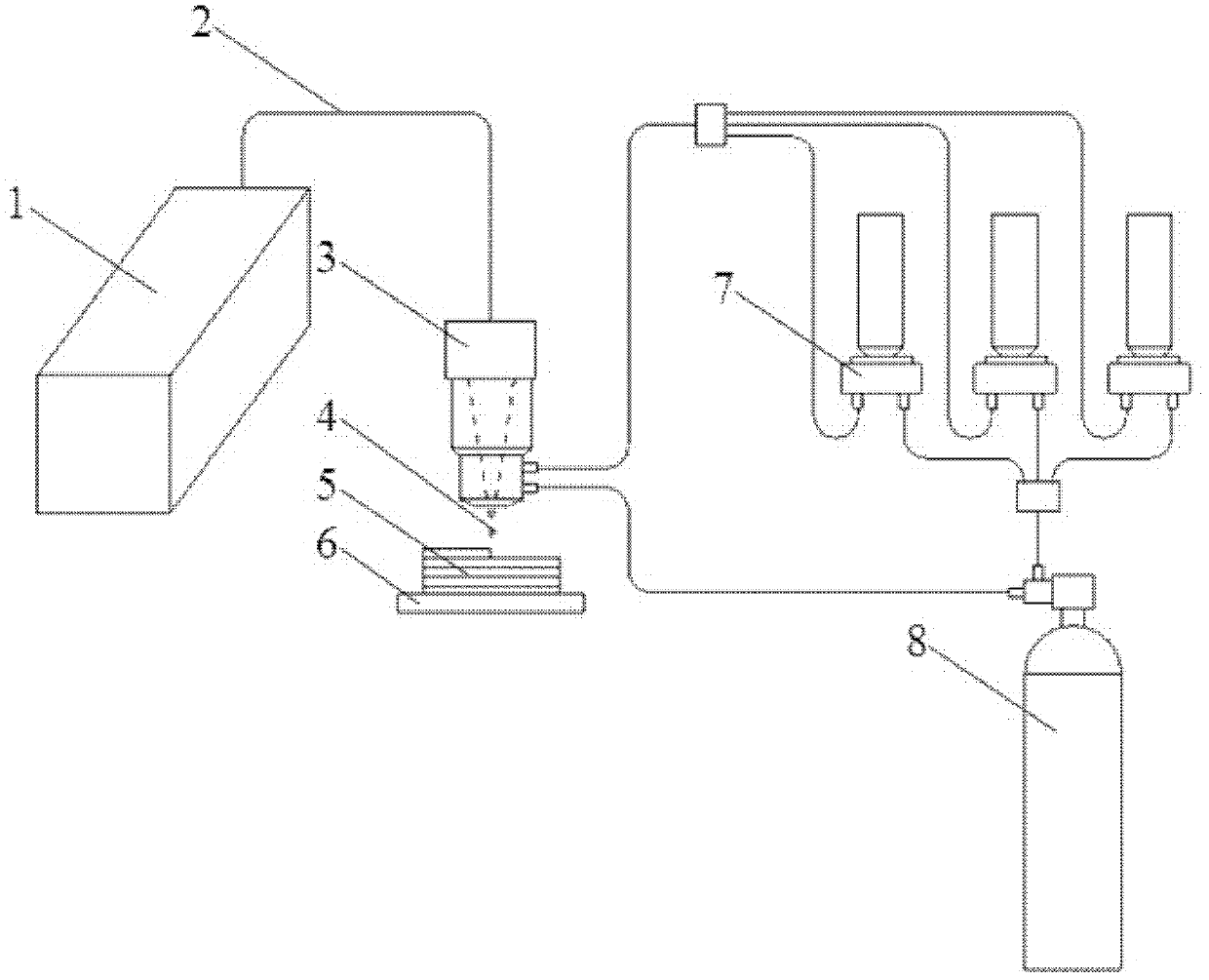 Laser near net shaping method of low-porosity titanium alumina ceramic piece