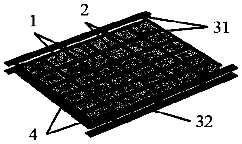 A transverse gradient short fiber piezoelectric composite material and its preparation method