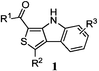 Thieno[3,4-b] indole derivative and synthesis method thereof