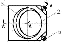 A jig for processing an inner spherical 8-shaped oil groove of a joint bearing and its production and use method