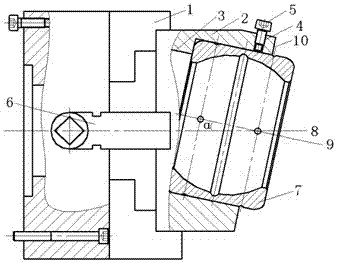 A jig for processing an inner spherical 8-shaped oil groove of a joint bearing and its production and use method