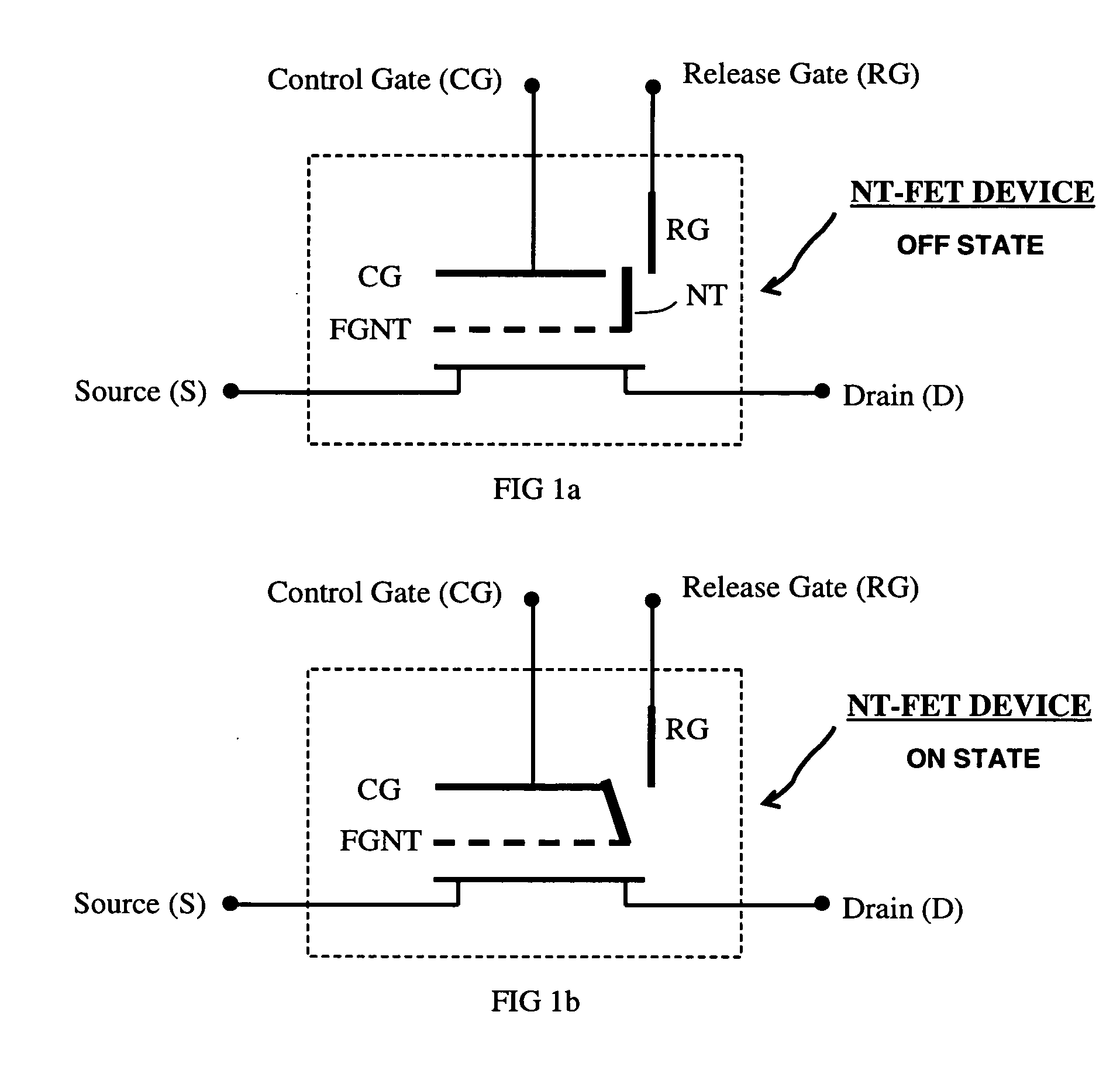 Four terminal non-volatile transistor device