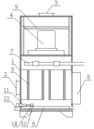 Filtering cylinder type pulse deduster