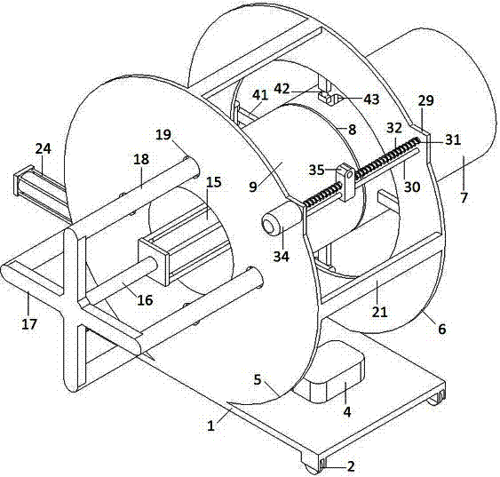 A multifunctional cable take-up reel and a take-up method