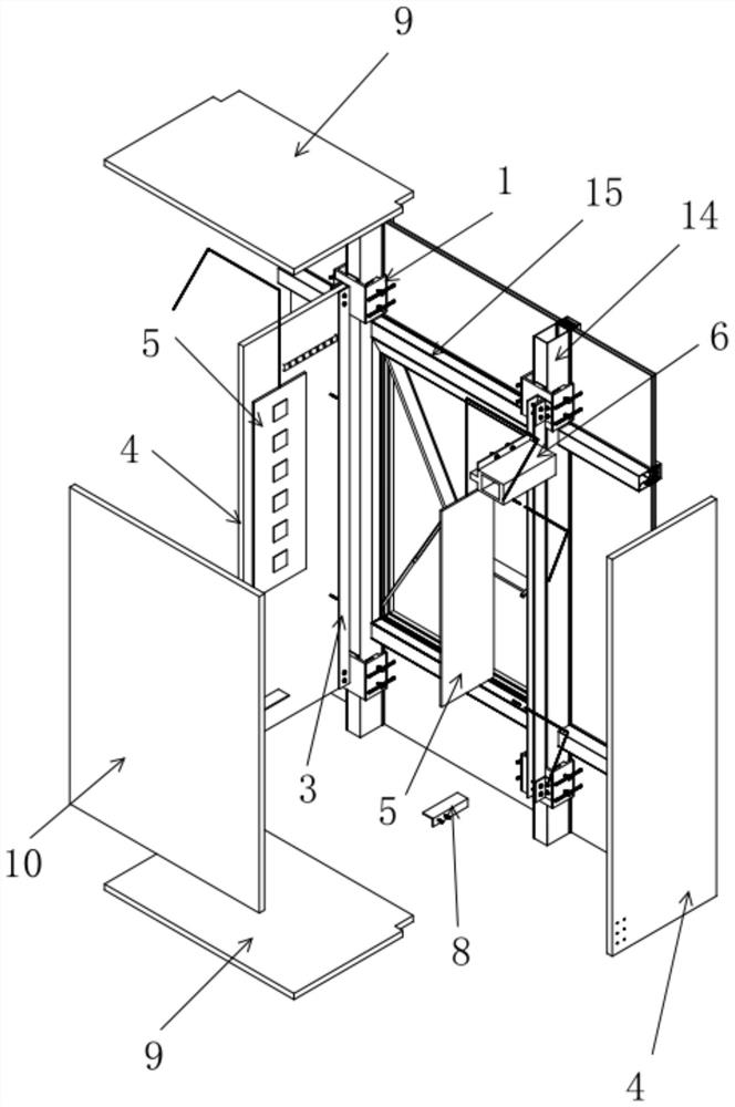 Glass curtain wall opening window leakproofness field unmanned aerial vehicle and heat preservation box body combined detection device and method