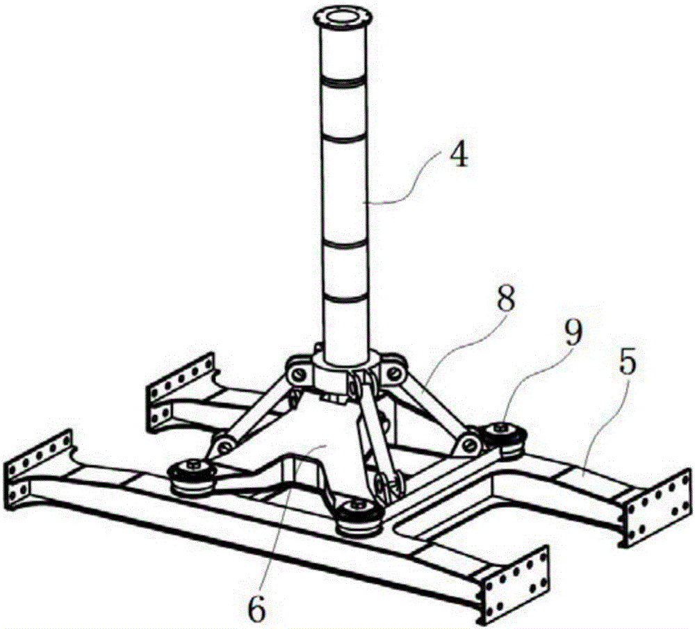 Parking connecting structure of suspension type monorail vehicle and suspension type monorail vehicle